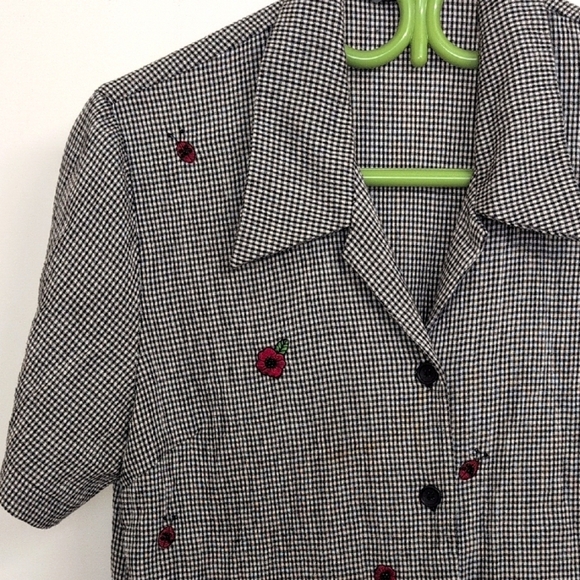 lindor Tops - LINDOR GINGHAM BUTTON DOWN SHIRT SIZE 10